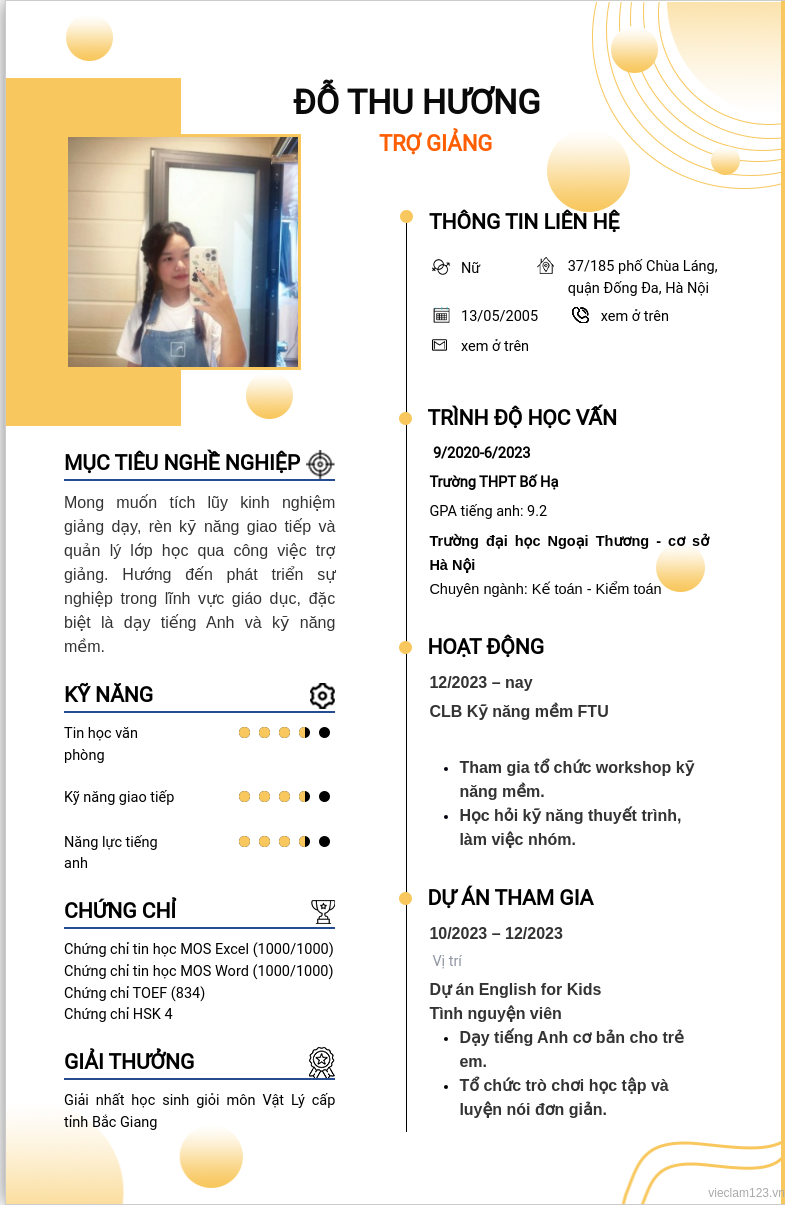 ảnh cv