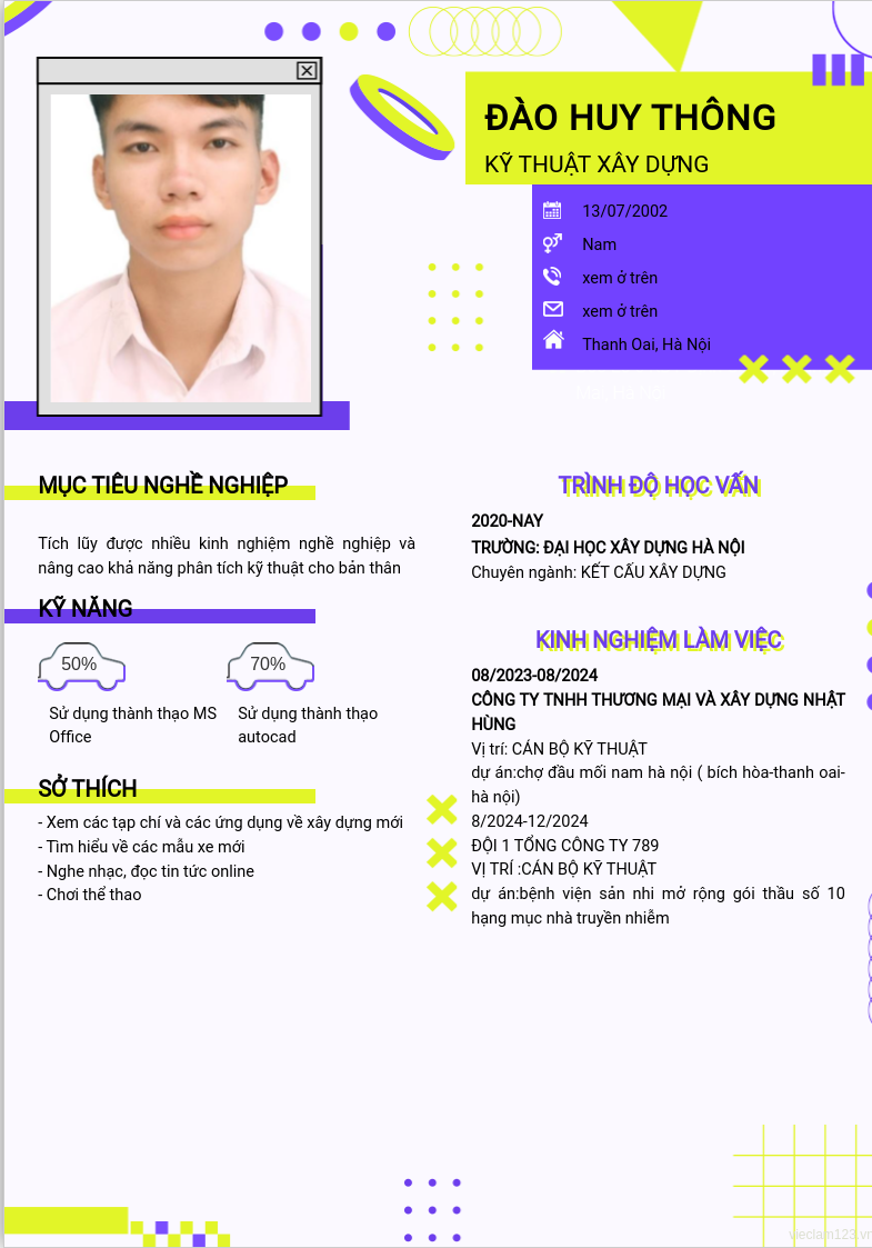 ảnh cv