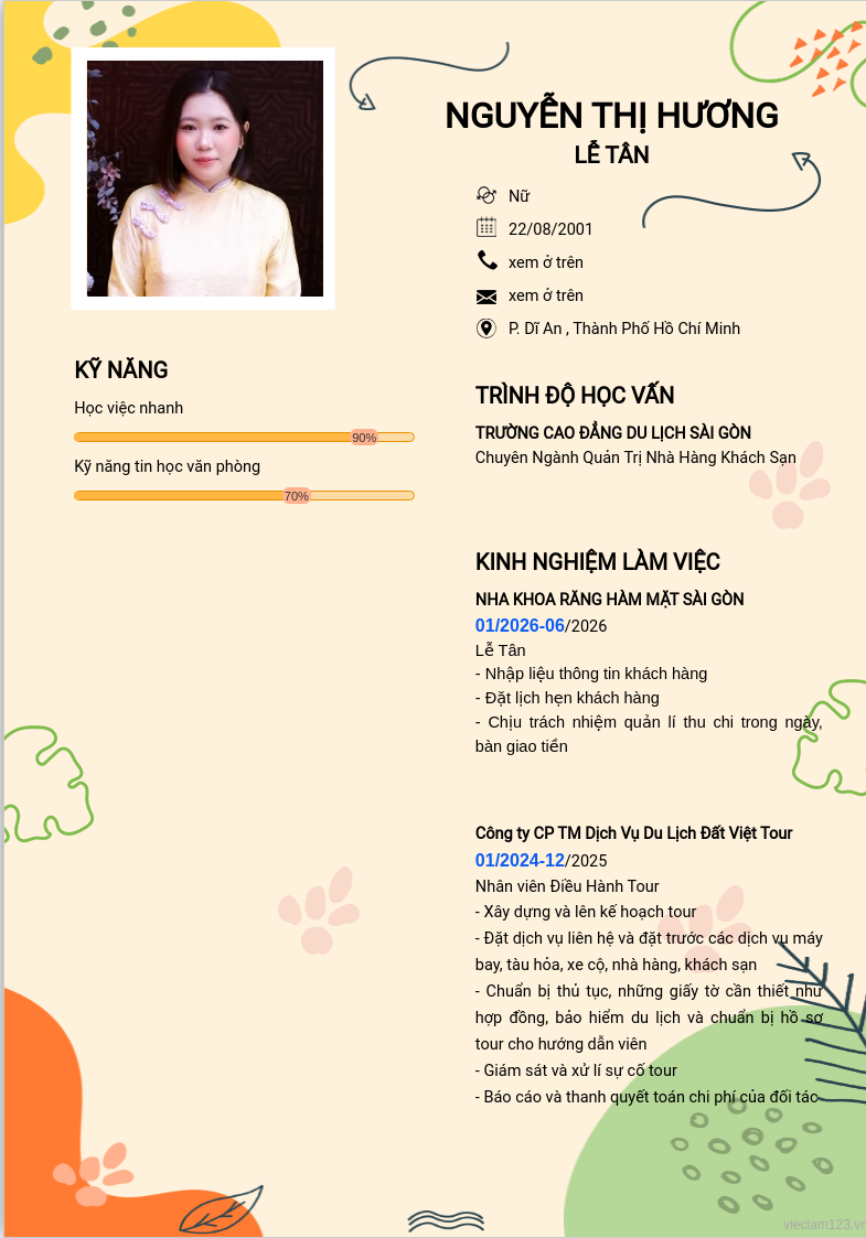 ảnh cv