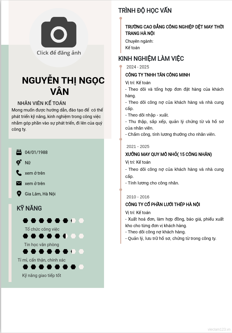 ảnh cv