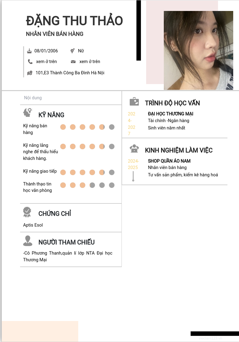 ảnh cv