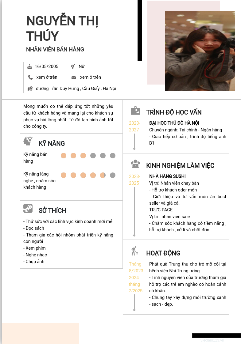 ảnh cv