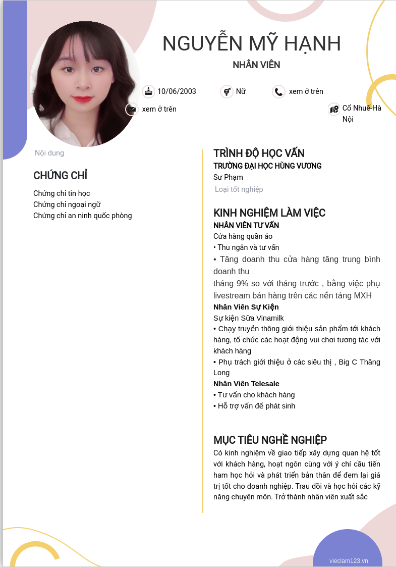 ảnh cv