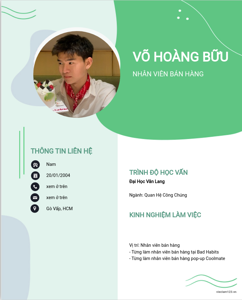 ảnh cv