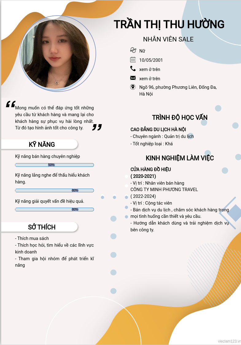 ảnh cv