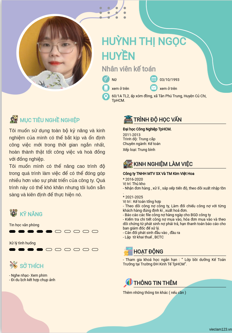 ảnh cv