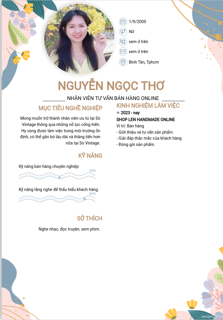 ảnh cv