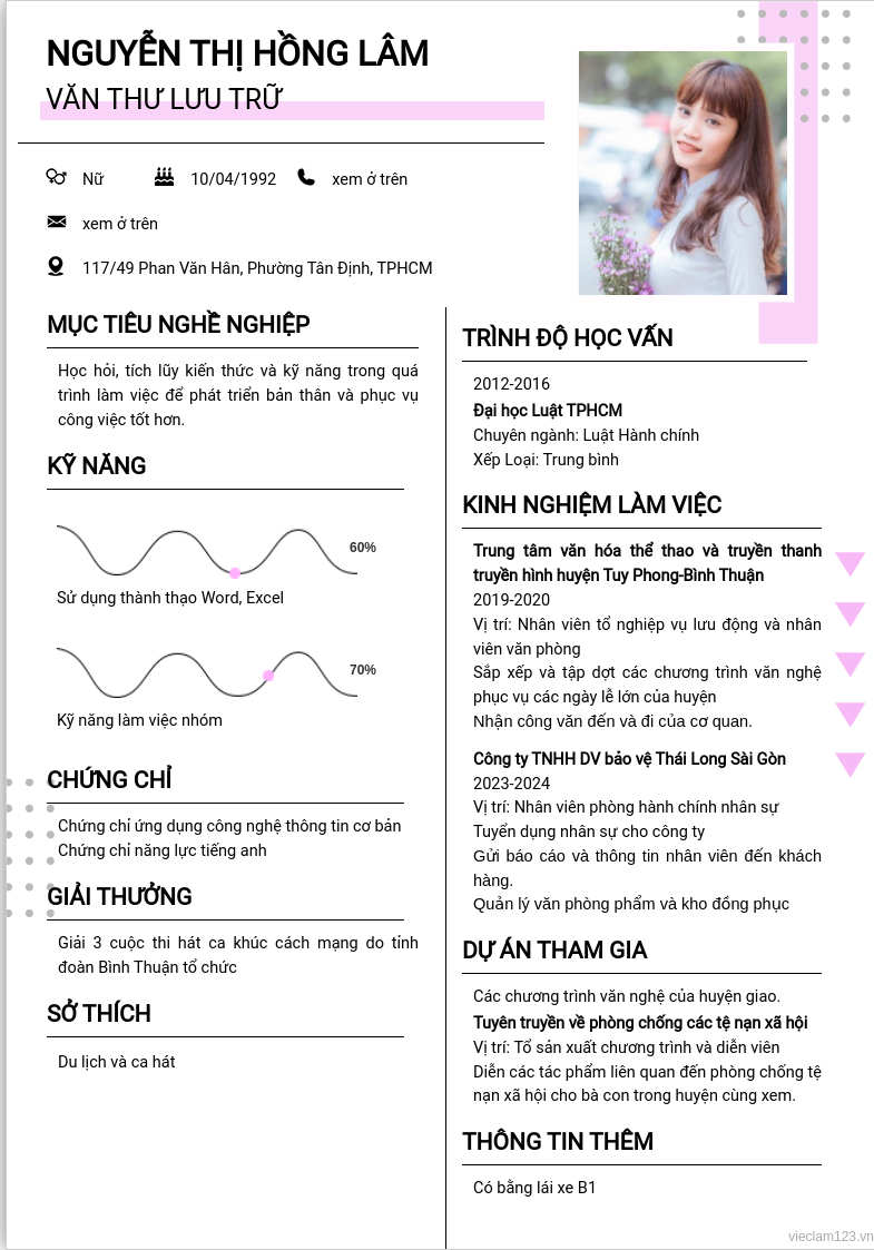 ảnh cv