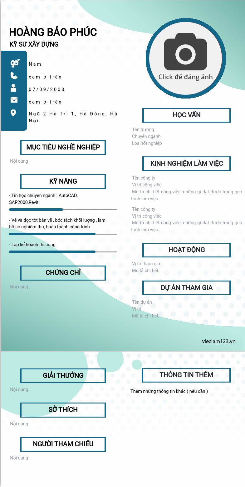 ảnh cv