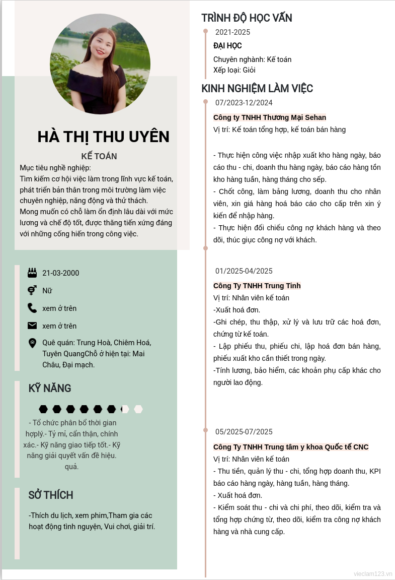 ảnh cv