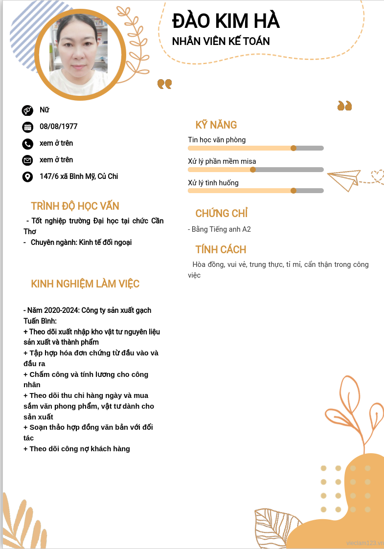 ảnh cv