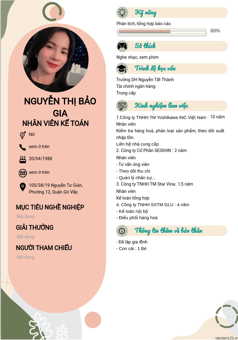 ảnh cv