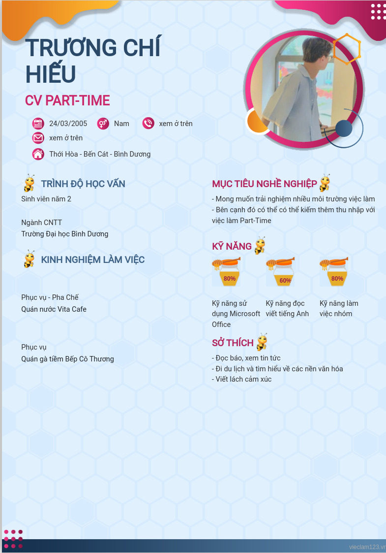 ảnh cv