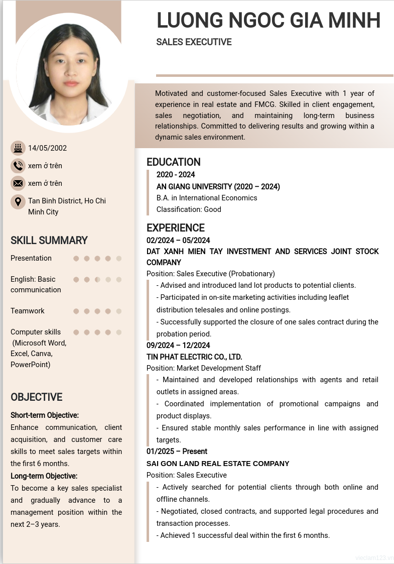 ảnh cv