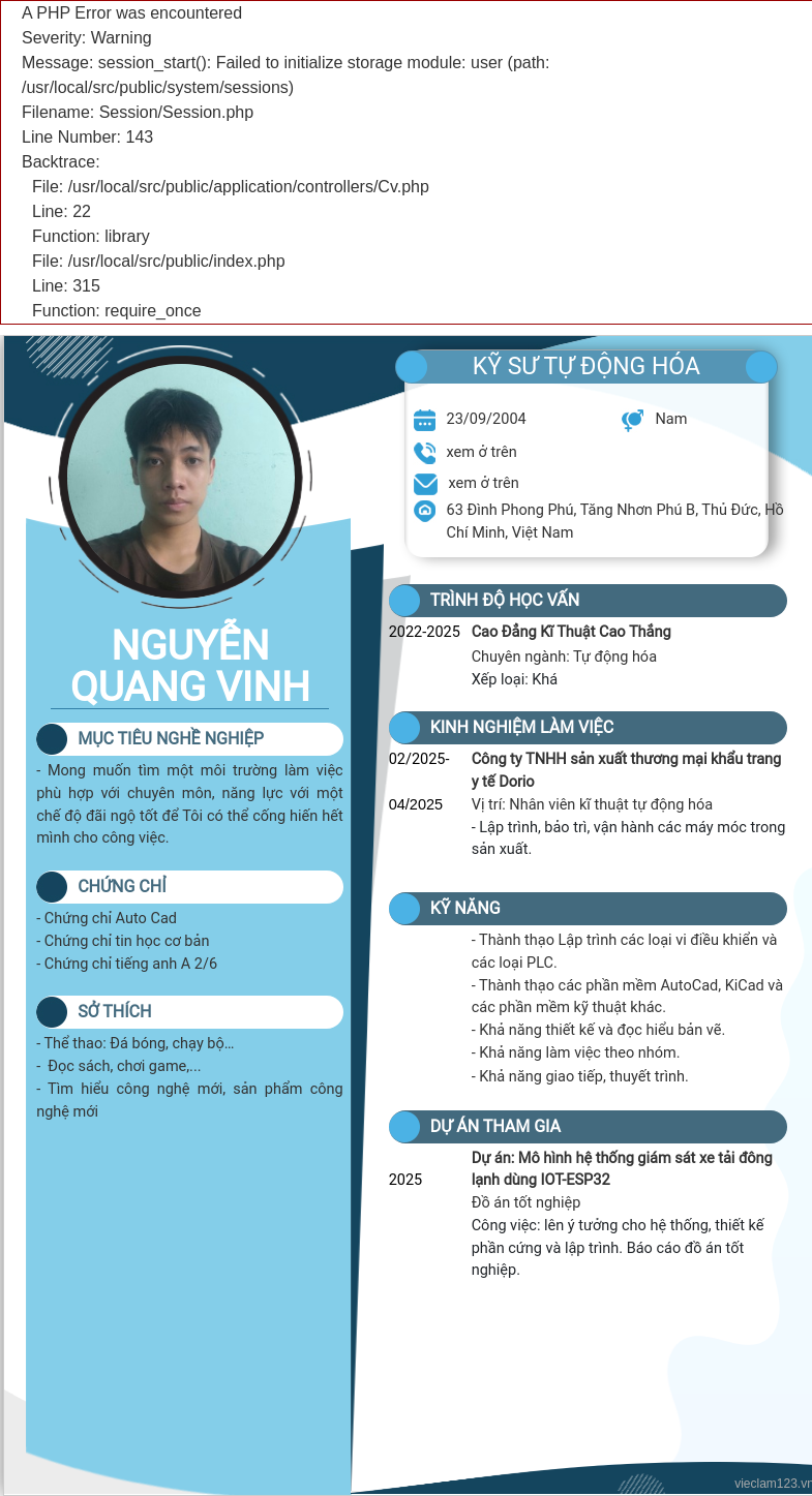 ảnh cv