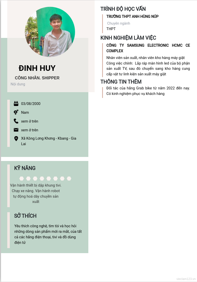 ảnh cv