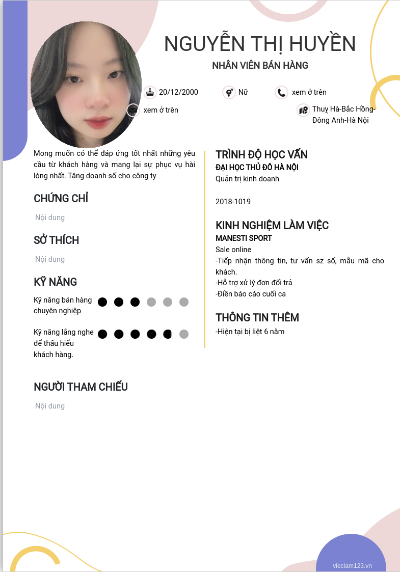 ảnh cv