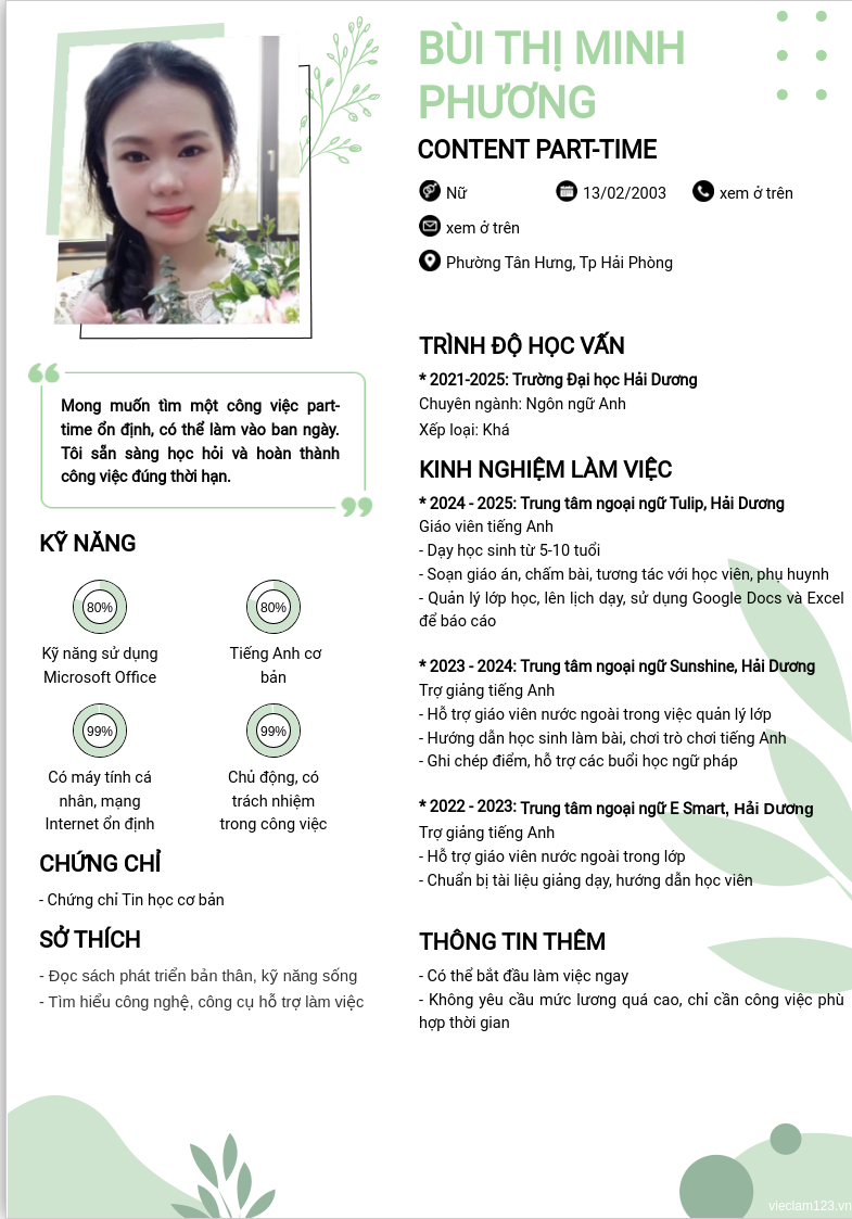 ảnh cv