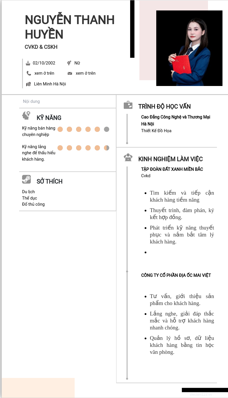 ảnh cv