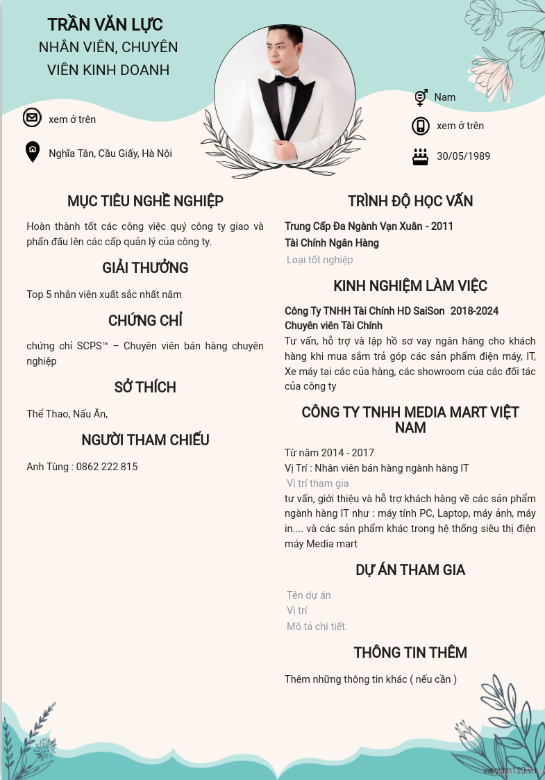 ảnh cv