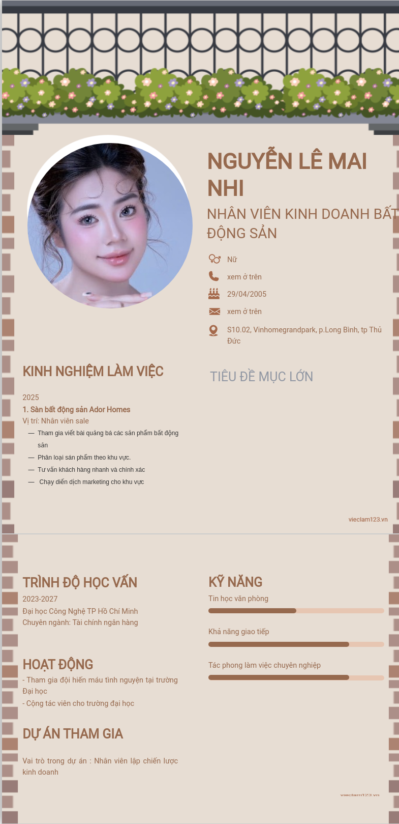 ảnh cv