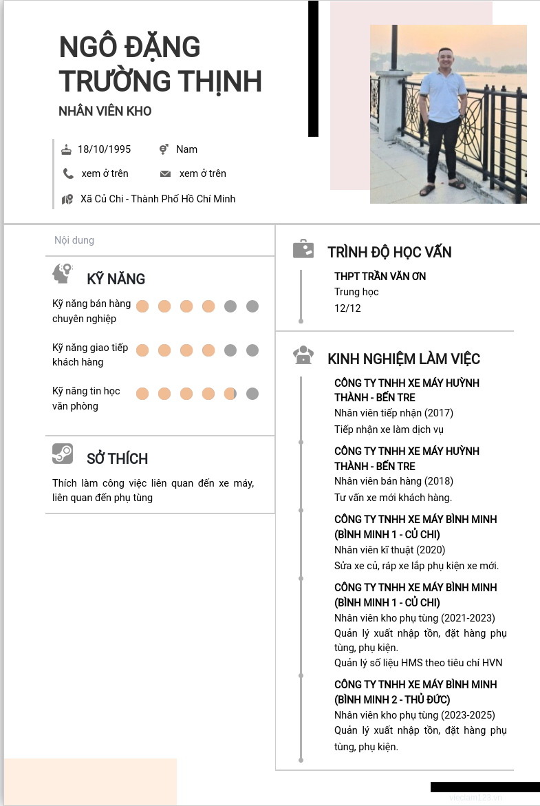 ảnh cv
