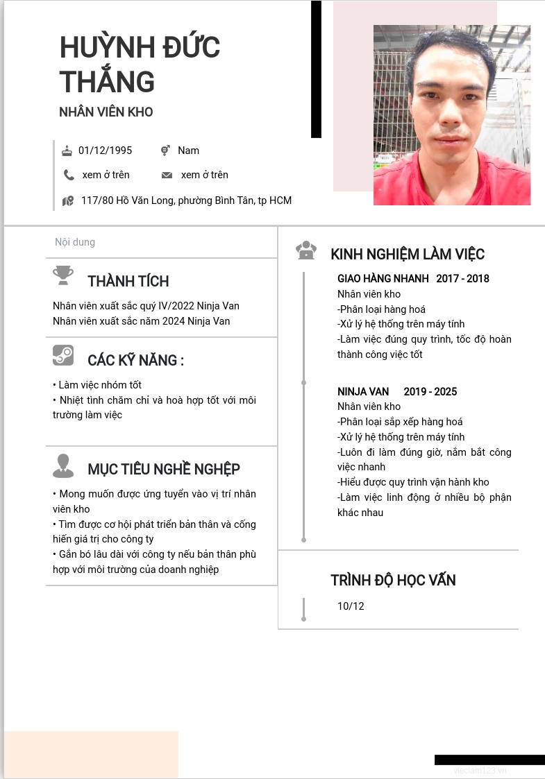 ảnh cv
