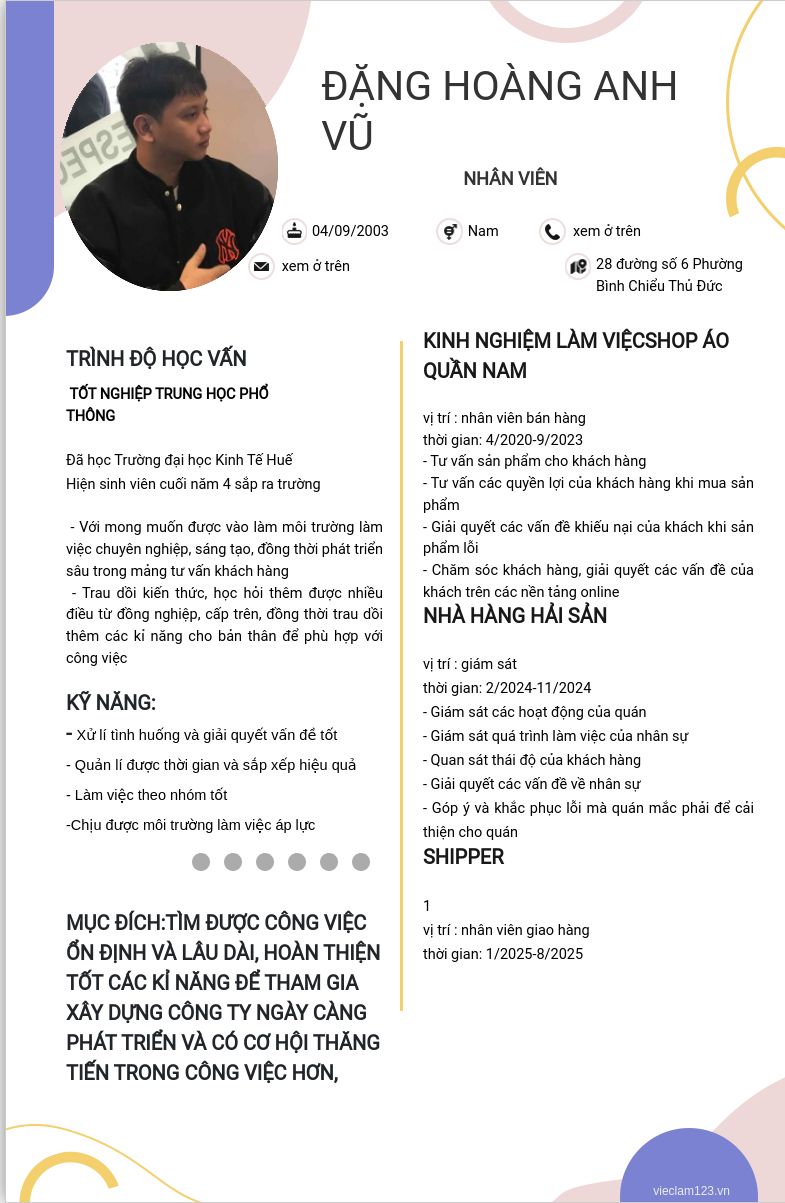 ảnh cv