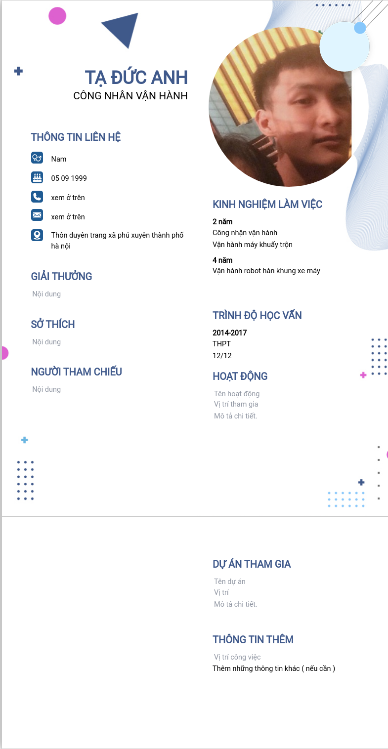 ảnh cv