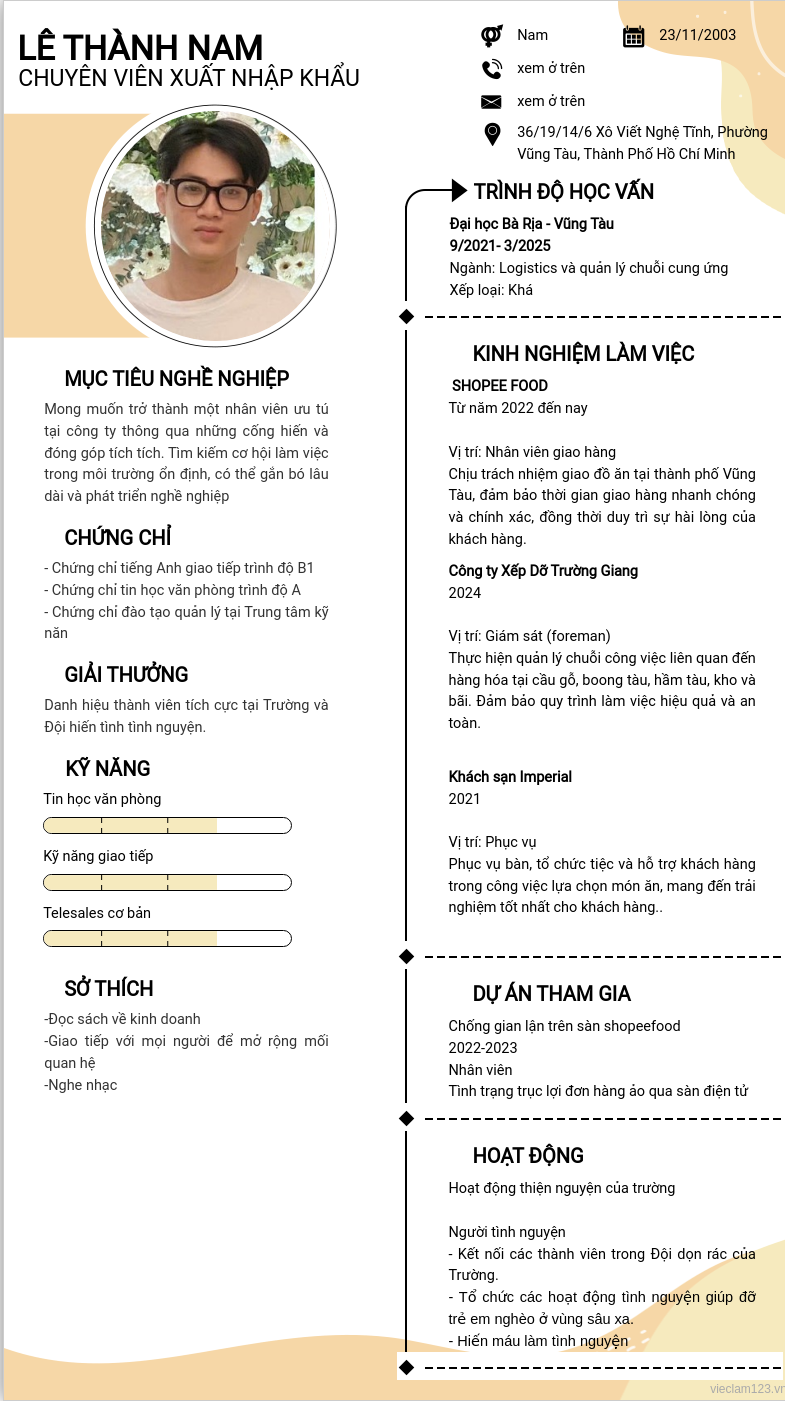ảnh cv