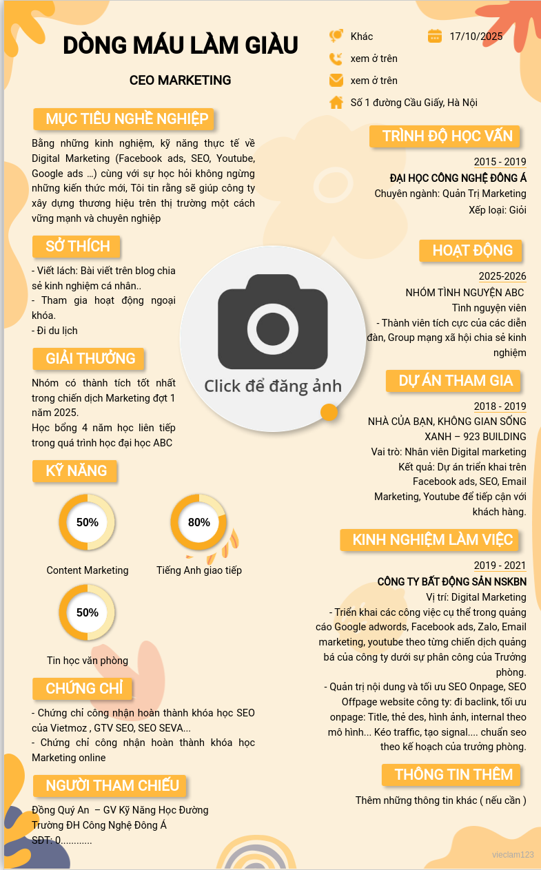 ảnh cv