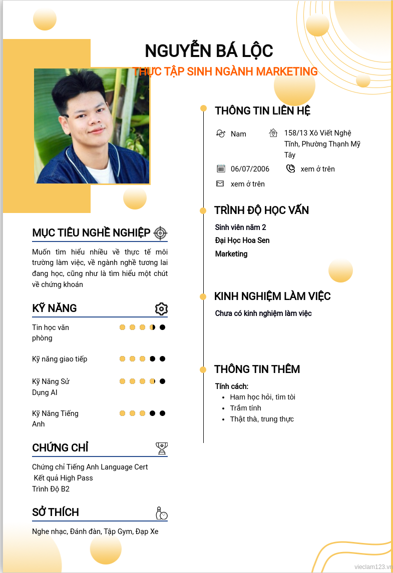 ảnh cv
