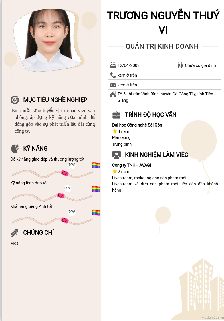 ảnh cv