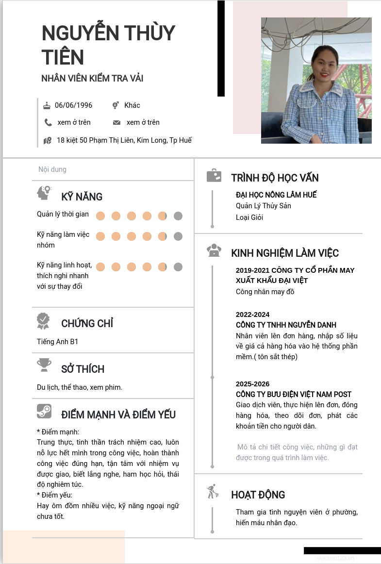 ảnh cv