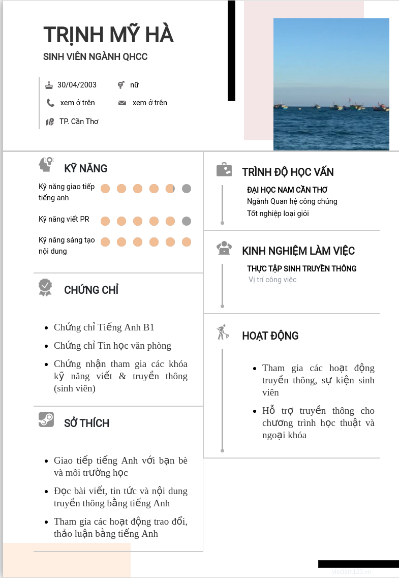 ảnh cv