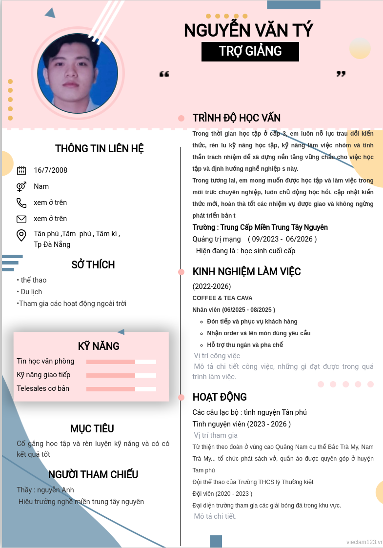 ảnh cv