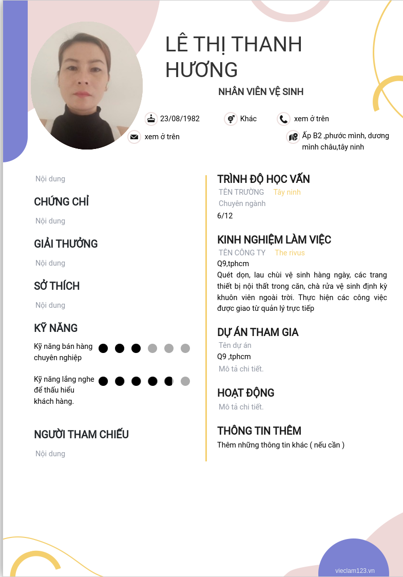 ảnh cv