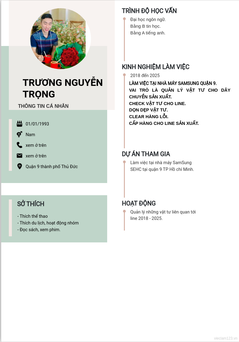ảnh cv