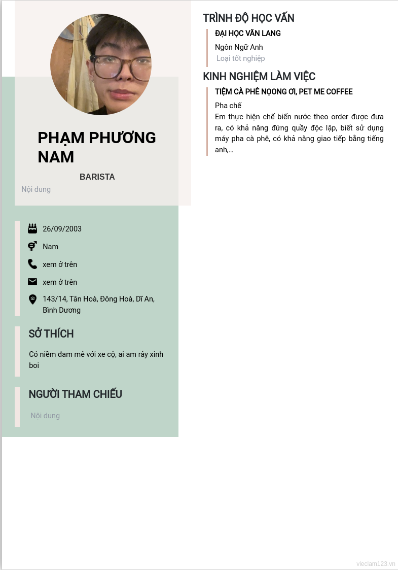 ảnh cv