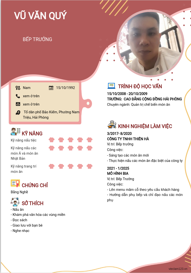 ảnh cv