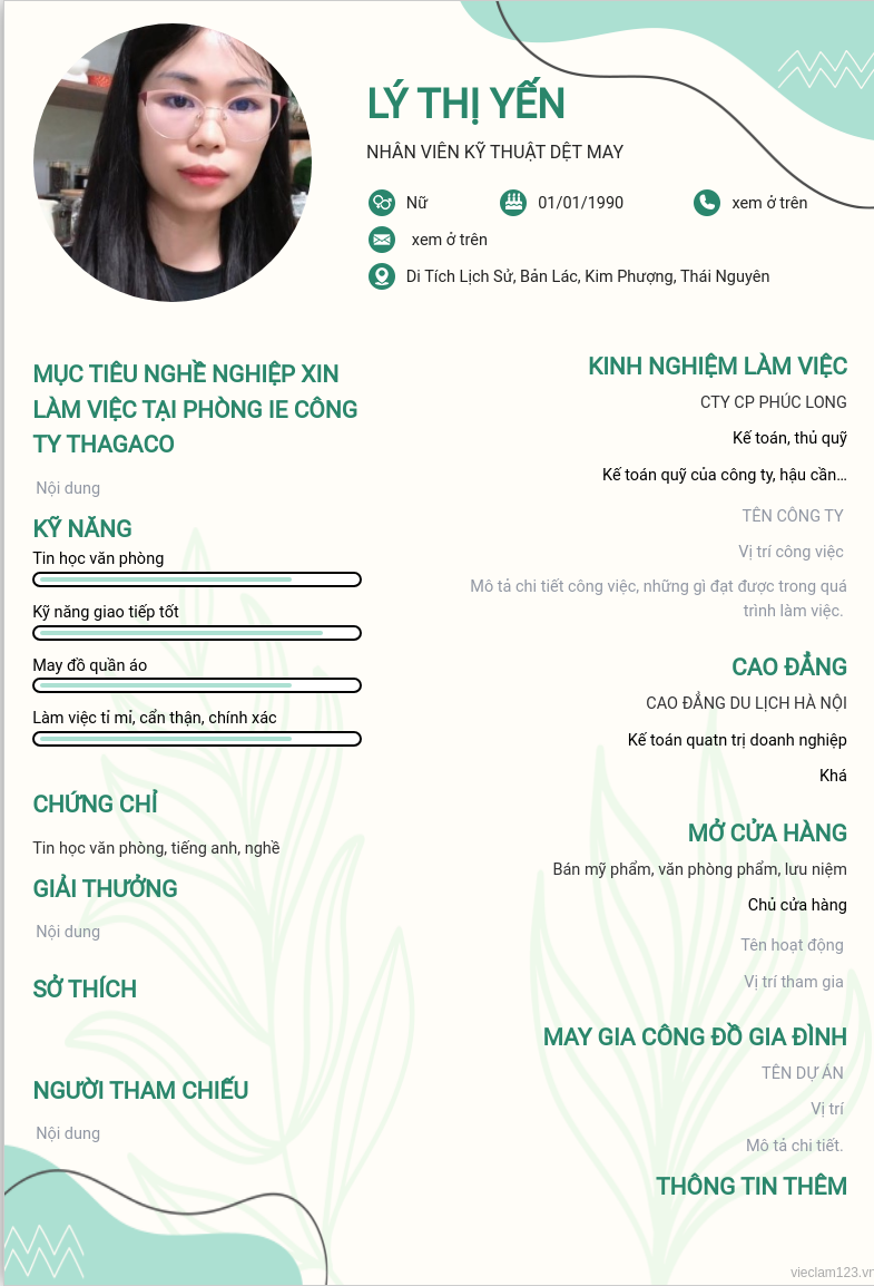 ảnh cv