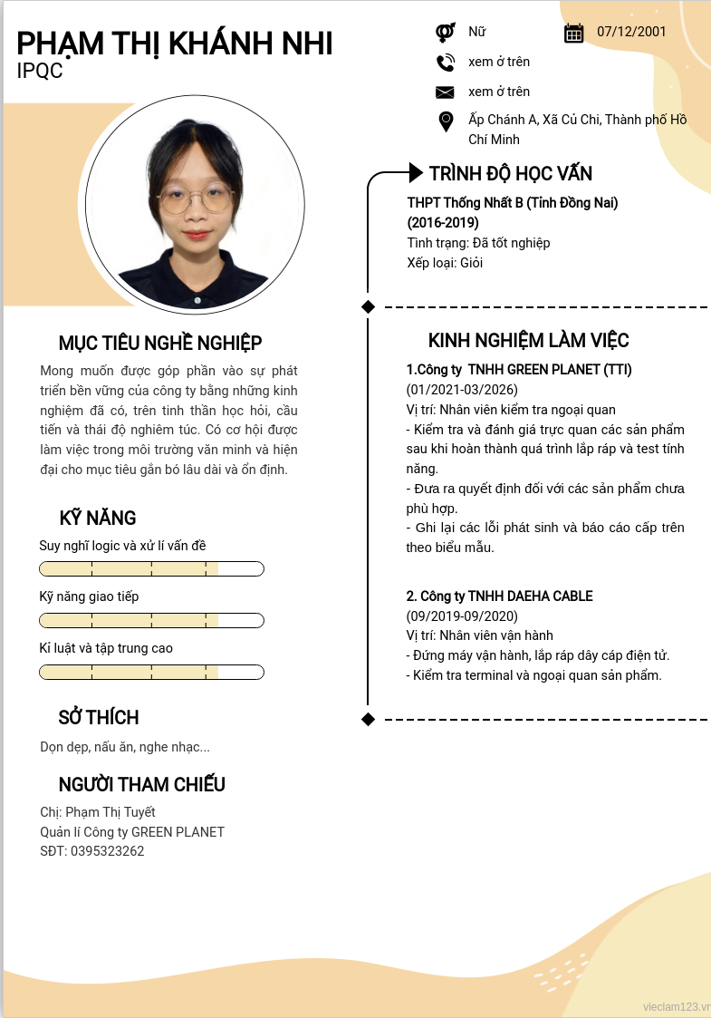 ảnh cv