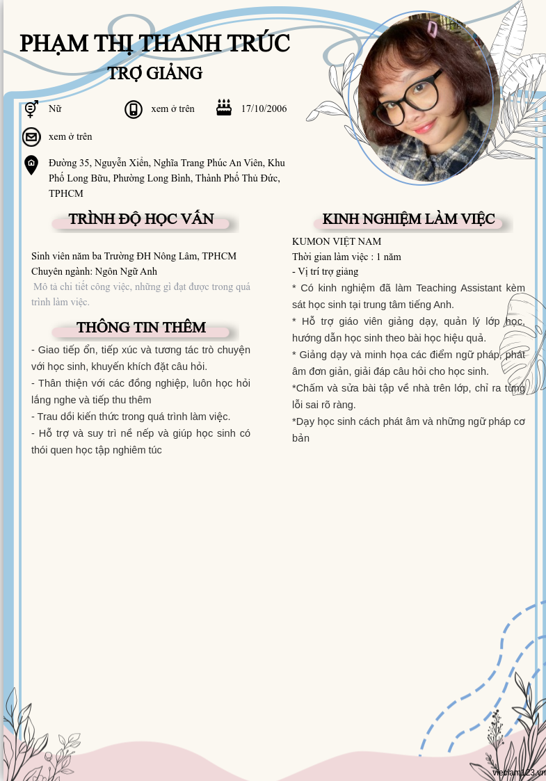 ảnh cv