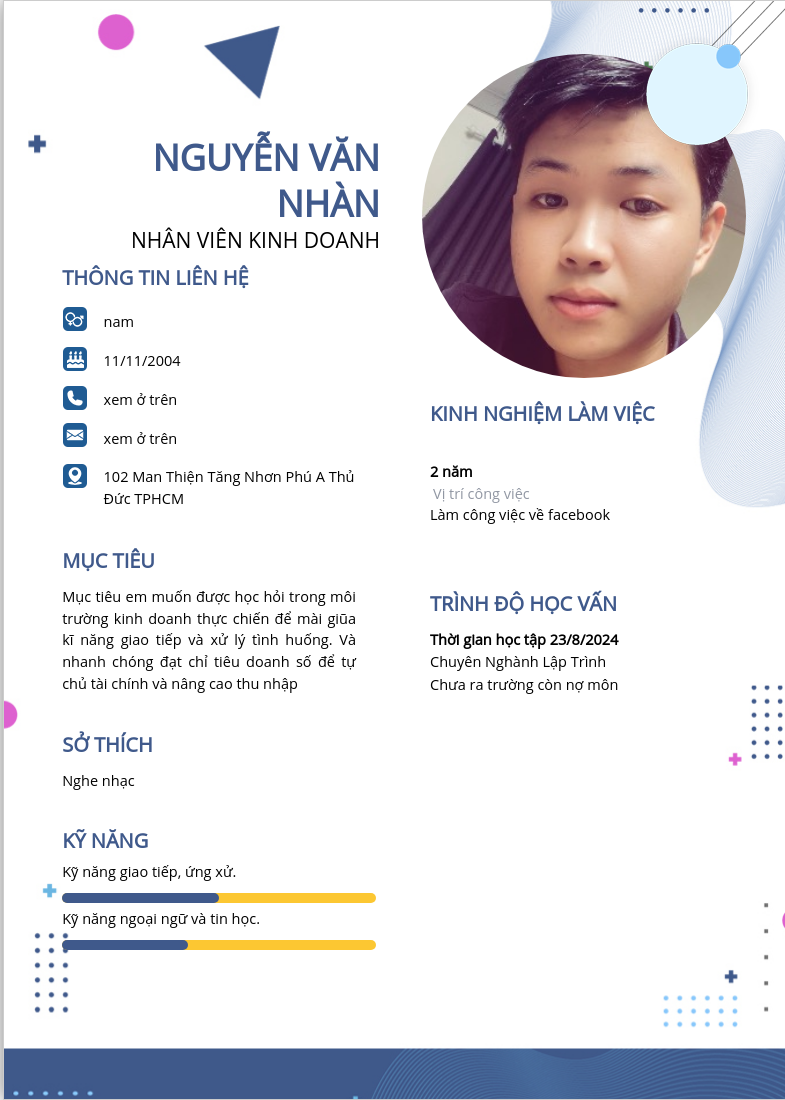 ảnh cv