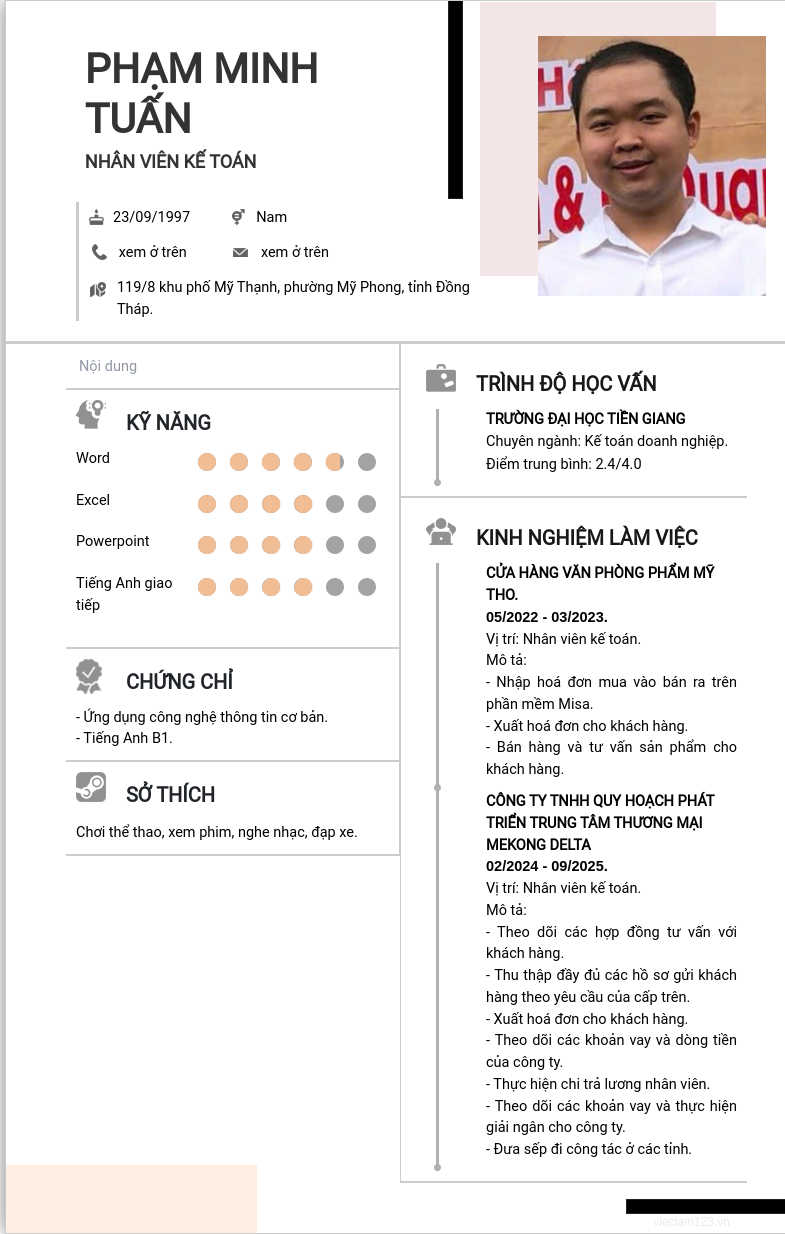 ảnh cv