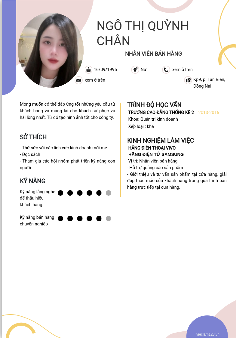 ảnh cv