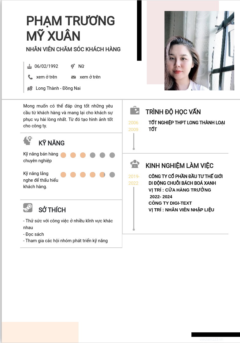 ảnh cv
