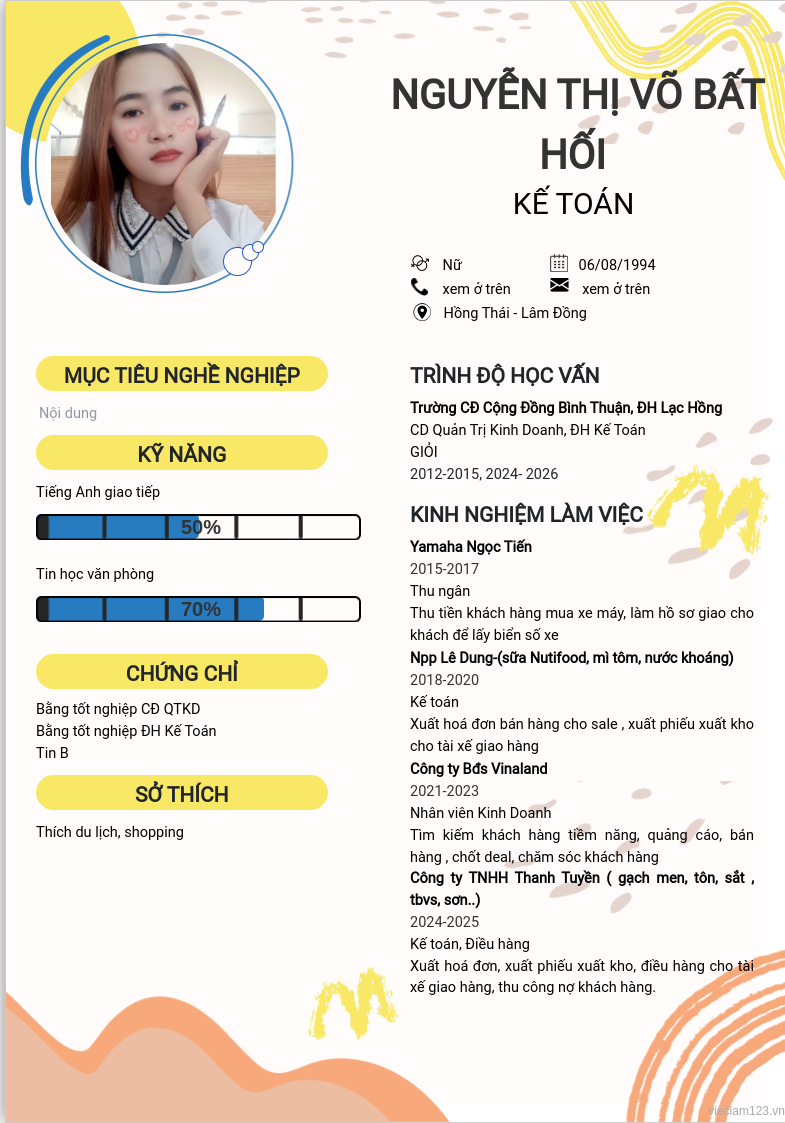 ảnh cv
