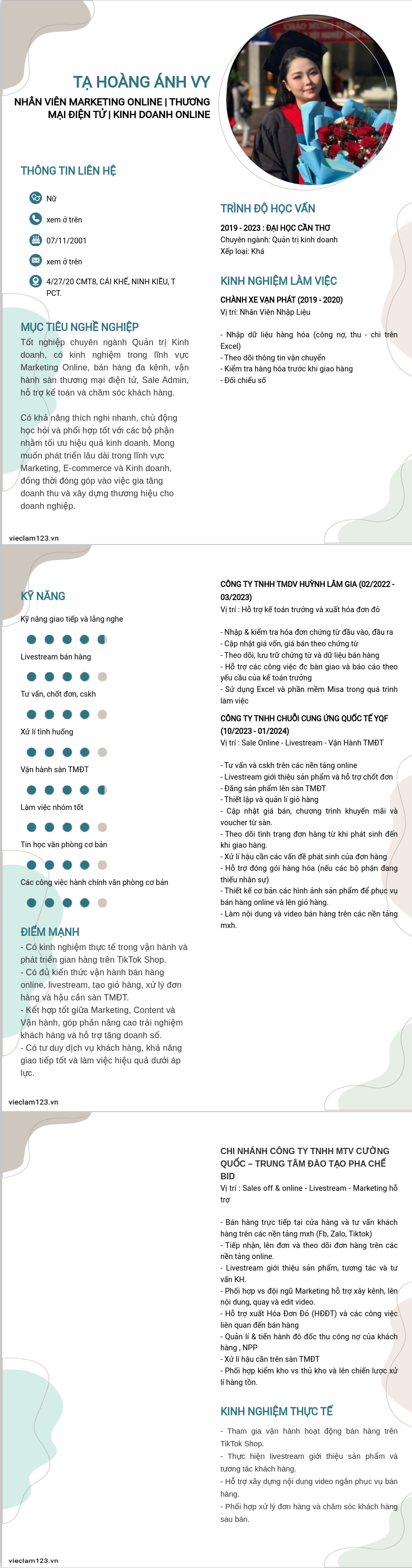 ảnh cv