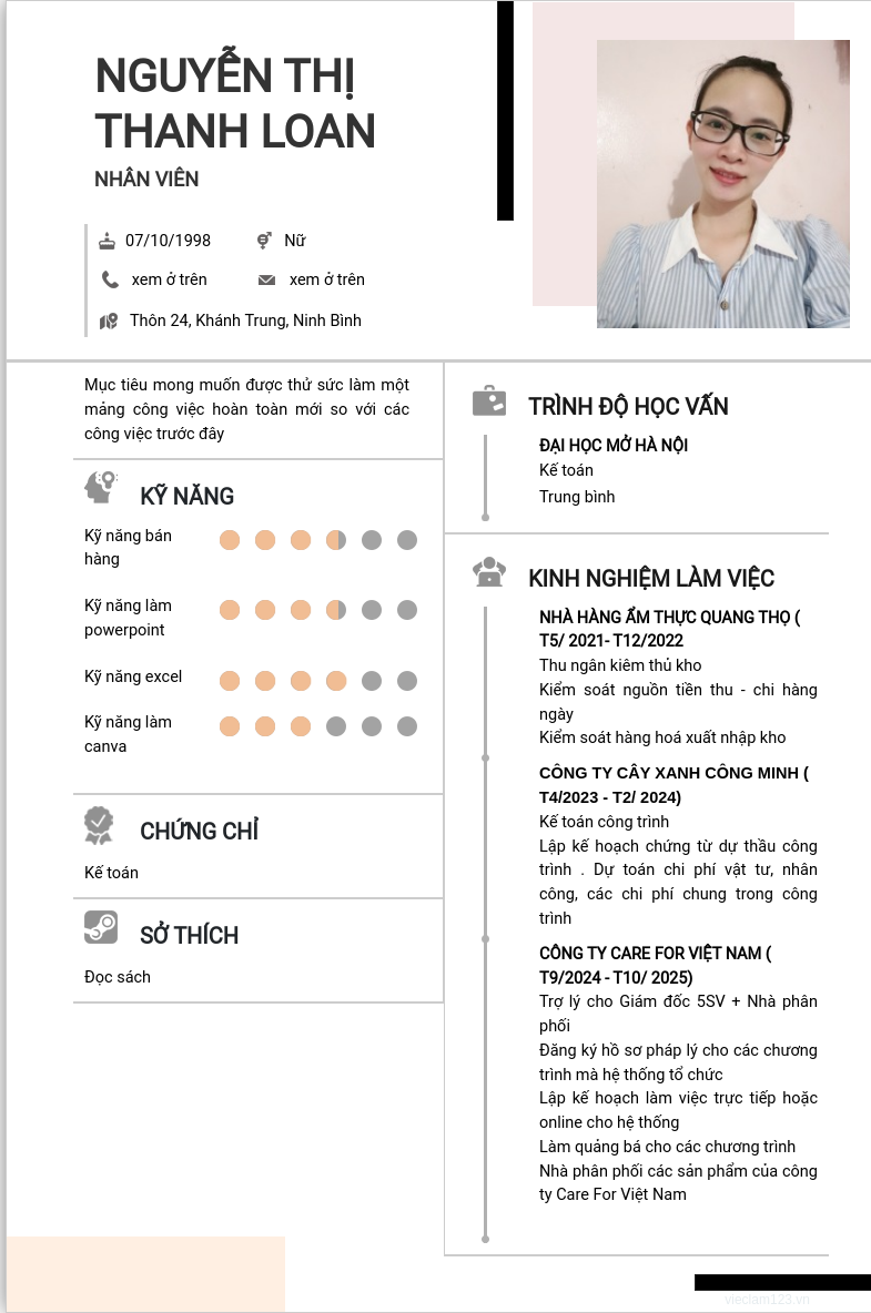 ảnh cv